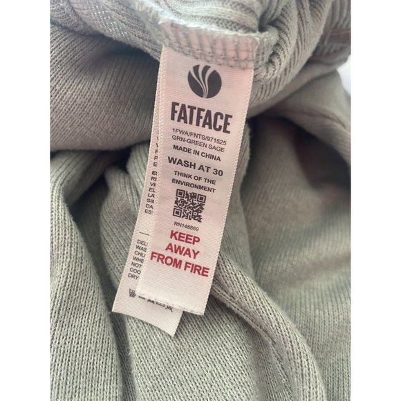 FatFace UK Women's Athleisure Sports Joggers Size 10 Light Sage Green Pockets - Picture 3 of 8